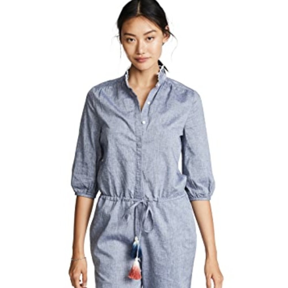 Trovata Birds of Paradis Chambray Jumpsuit